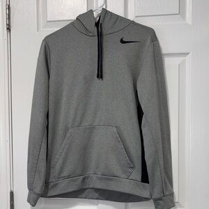 Nike Therma-Fit Heather Gray Hoodie with Black Details